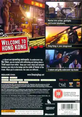 Sleeping Dogs (USA) box cover back